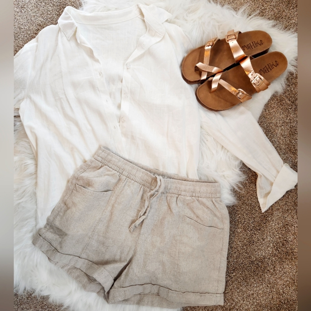 White gauzy top